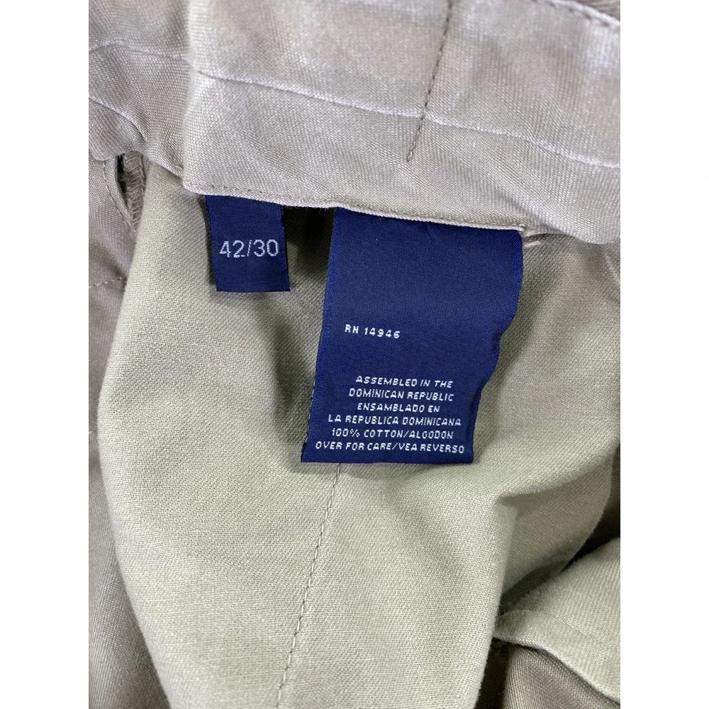 Men's Duck Head Brown Chino Pants 42x30 (Fits 40x25.5) Pleated Front Hemmed
